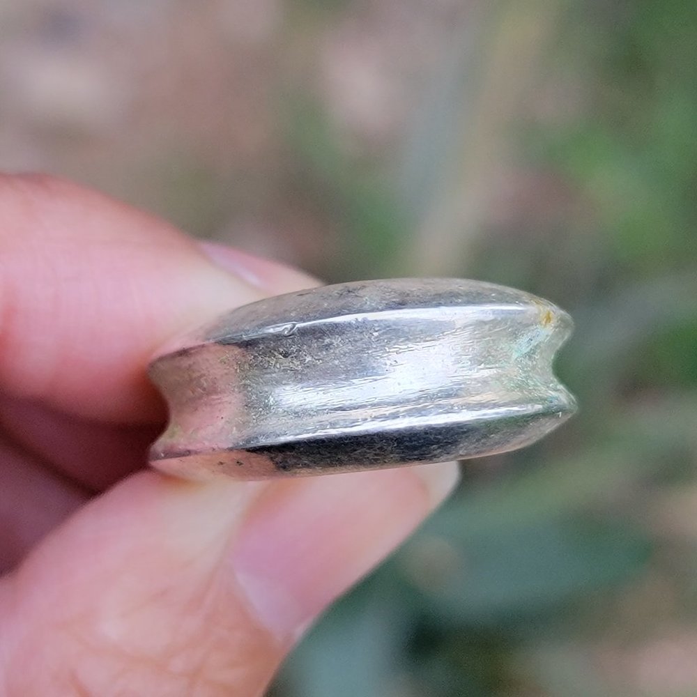 Heavy Chunky Solid 925 Sterling Silver Concave Th… - image 5